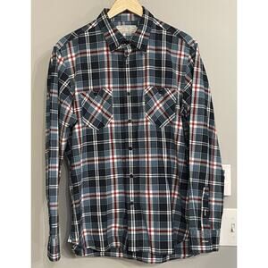 Guideboat Co‎ Shirt Plain Weave Oxford Plaids Button Down Long Sleeve Mens L